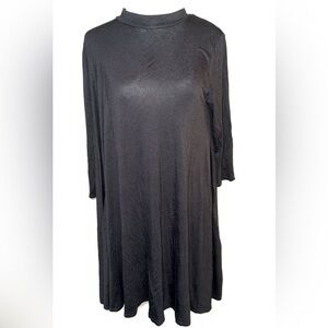 Turtle neck black dress